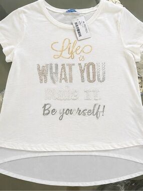 Mayoral Girls Embellished High-Low Top – Size 12 – NWT – Purchased at M.Fredrick